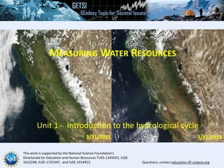 This work is supported by the National Science Foundation’s
Directorate for Education and Human Resources TUES-1245025, IU...