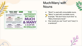 Using Much And Many themes of books countable and non countab | PPTX