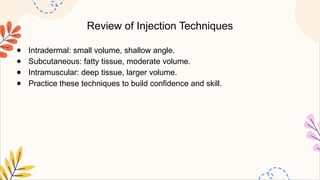 Tissue Depth With Injection Best Practices in Parenteral Drug Administration | PPTX