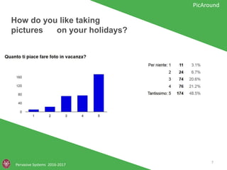 How do you like taking pictures
on your holidays?
Pervasive Systems 2016-2017
PicAround
7
 