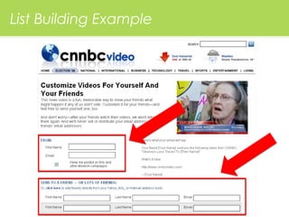 List Building Example
 