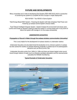 Rov Data Underwater Robotics | PDF