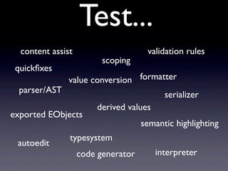 Test-Driven Development of Xtext DSLs | KEY