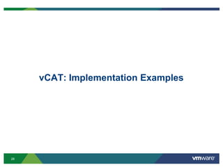 vCAT: Implementation Examples
28
 