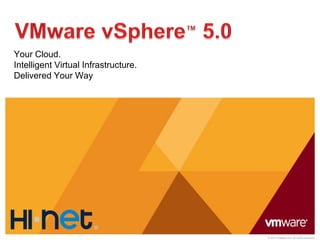 © 2010 VMware Inc. All rights reserved
Your Cloud.
Intelligent Virtual Infrastructure.
Delivered Your Way
 