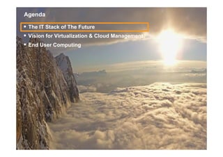 Agenda
The IT Stack of The Future
Vision for Virtualization & Cloud Management
End User Computing
5
 
