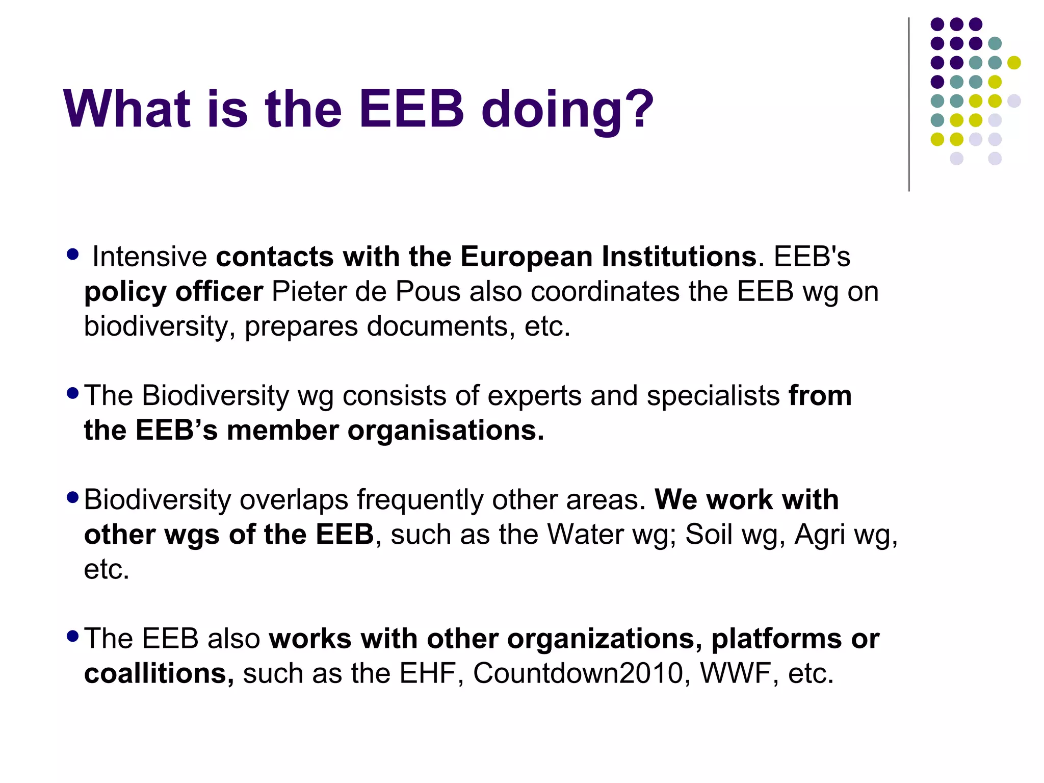 EEB and EU Biodiversity Policy - Warsaw '08