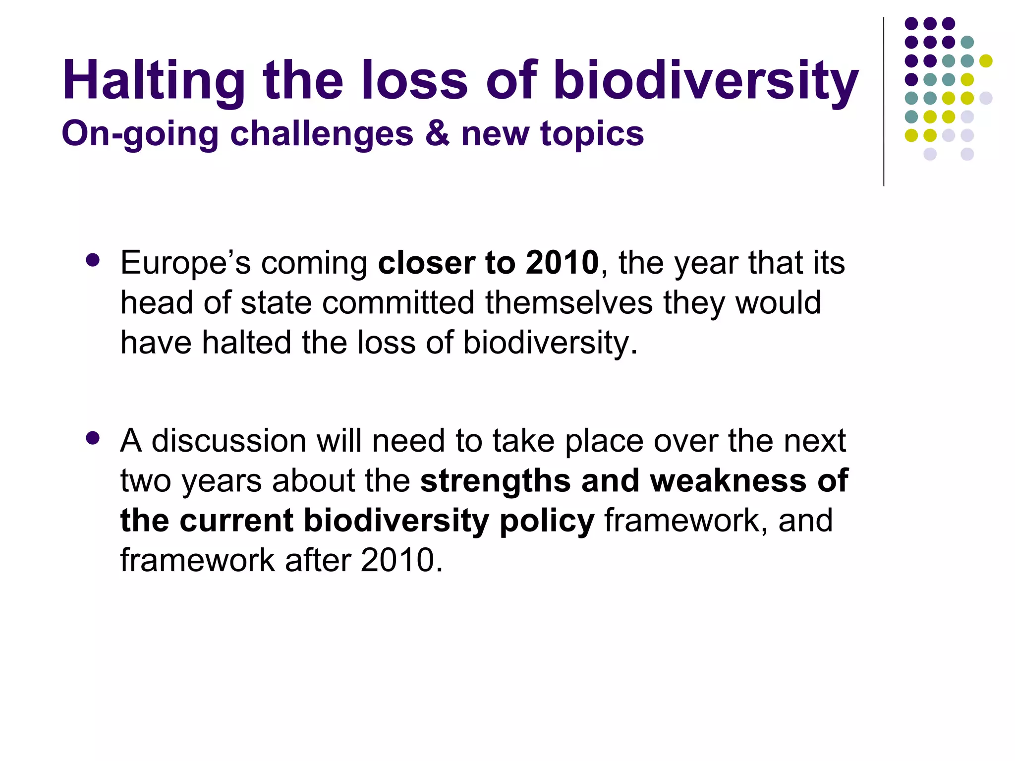EEB and EU Biodiversity Policy - Warsaw '08