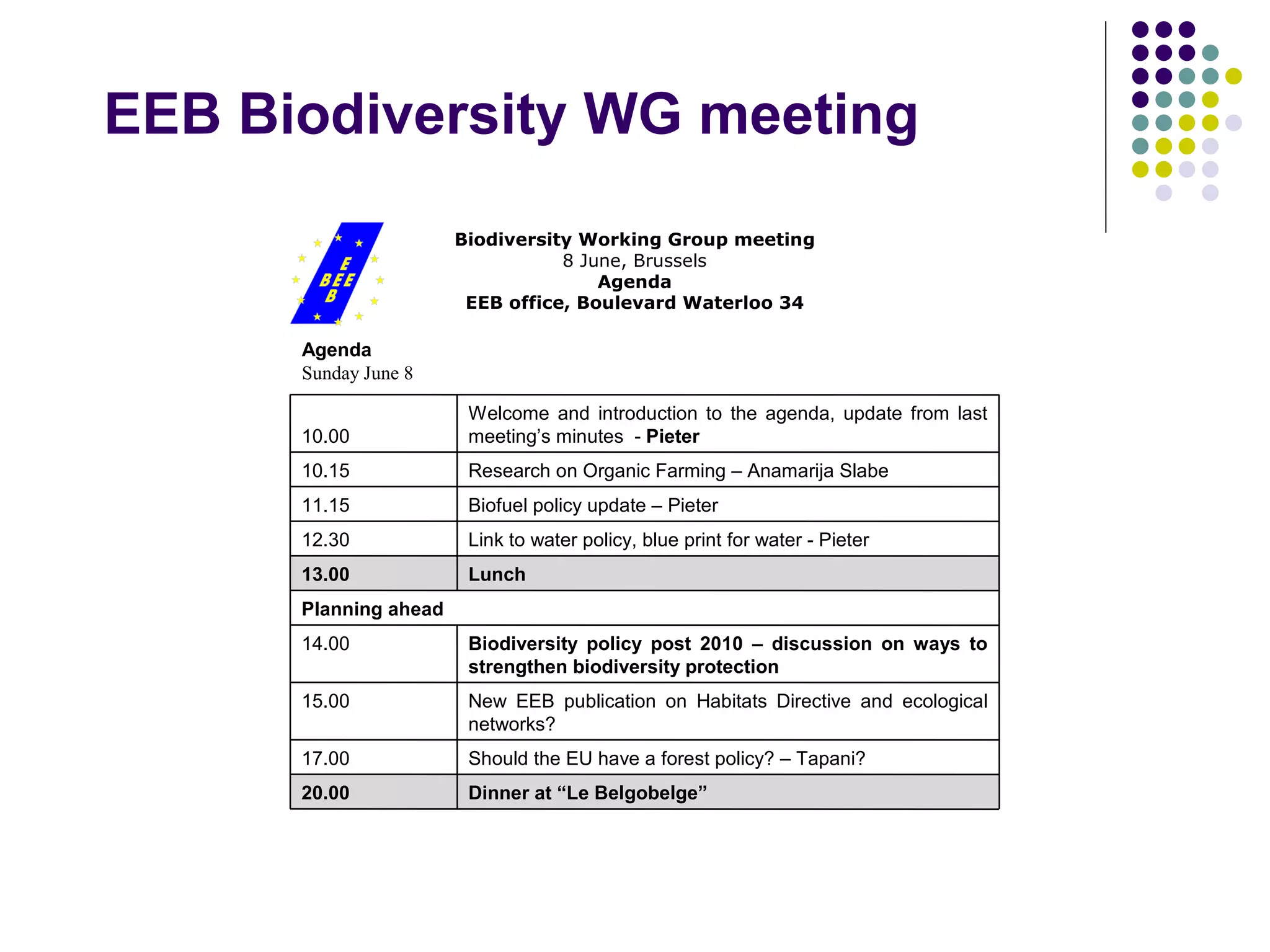EEB and EU Biodiversity Policy - Warsaw '08