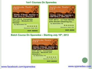 1on1 Courses On Spanedea
Batch Course On Spanedea – Starting July 10th, 2013
www.facebook.com/spanedea www.spanedea.com
 