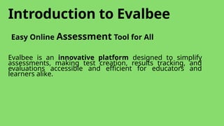 Presentation: Welcome to world of Evalbee.pptx