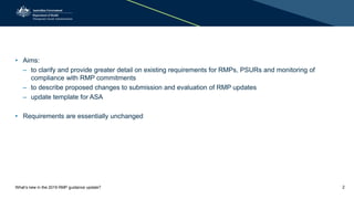 Changes In Rmp Presentation: What’s new in the 2019 RMP guidance update? | PPTX