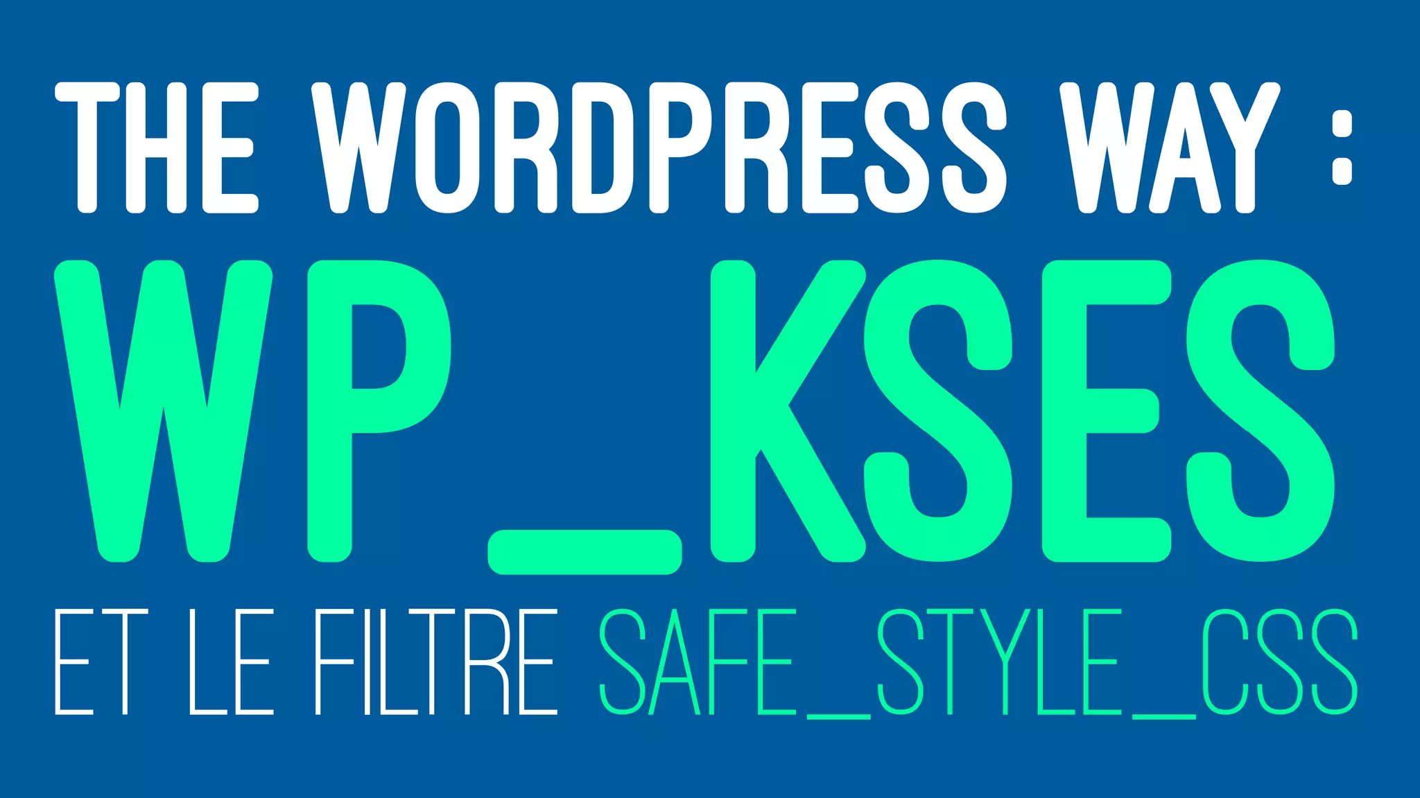 THE WORDPRESS WAY :
WP_KSESET LE FILTRE SAFE_STYLE_CSS
 