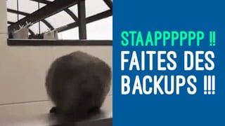 STAAPPPPPP !!
FAITES DES
BACKUPS !!!
 