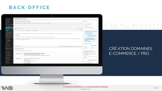 111111
E-Commerce WordPress, un outil polyvalent & flexible
Etude de cas
B A C K O F F I C E
CRÉ ATION DOMAINES
E-COMMERCE / PRO
 