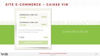 S I T E E - C O M M E R C E – C A I S S E V I N
C O N S T R U C T E U R
8686
E-Commerce WordPress, un outil polyvalent & flexible
Etude de cas
 
