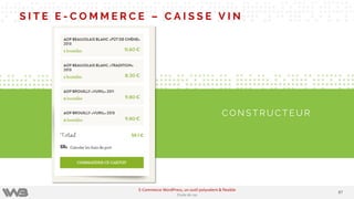 S I T E E - C O M M E R C E – C A I S S E V I N
C O N S T R U C T E U R
8787
E-Commerce WordPress, un outil polyvalent & flexible
Etude de cas
 