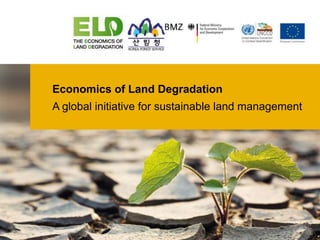Economics of Land Degradation
A global initiative for sustainable land management
 
