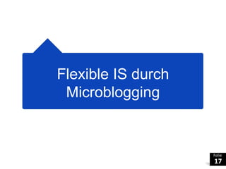 Flexible IS durch Microblogging