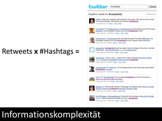 Retweetsx #Hashtags =Informationskomplexität