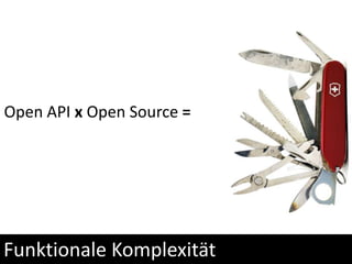 Open API x Open Source =Funktionale Komplexität