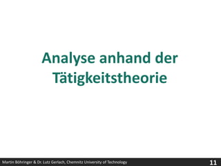 Analyse anhand der TätigkeitstheorieWirtschaftsinformatik – Was ist das?