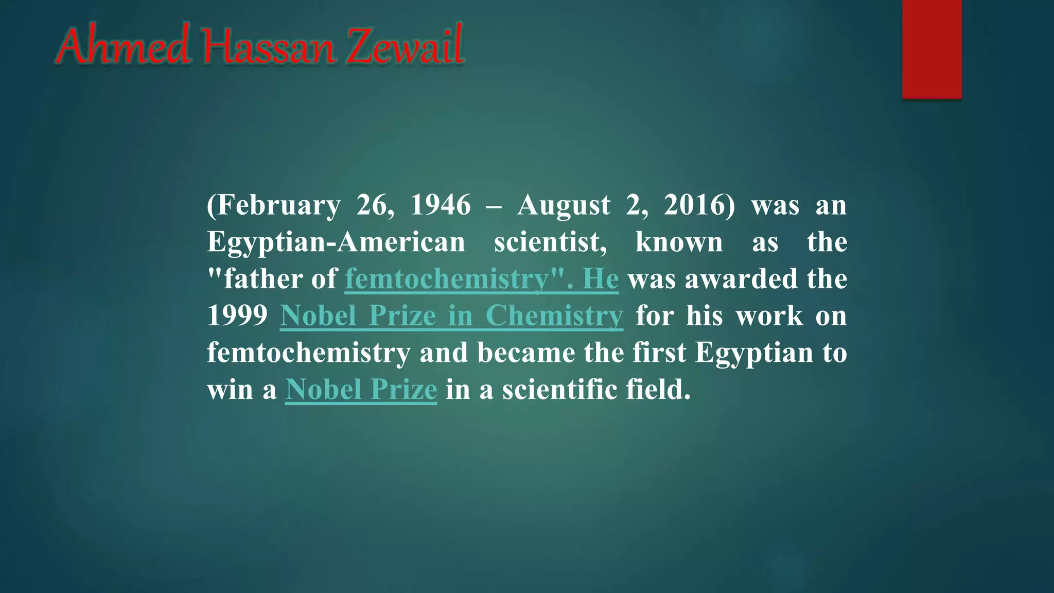 Zewail Research Work Example DR-Ahmed Zewail | PPTX