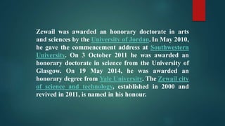 Zewail Research Work Example DR-Ahmed Zewail | PPTX