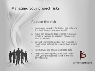Managing your project risks | PPTX