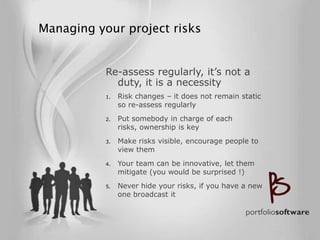 Managing your project risks | PPTX