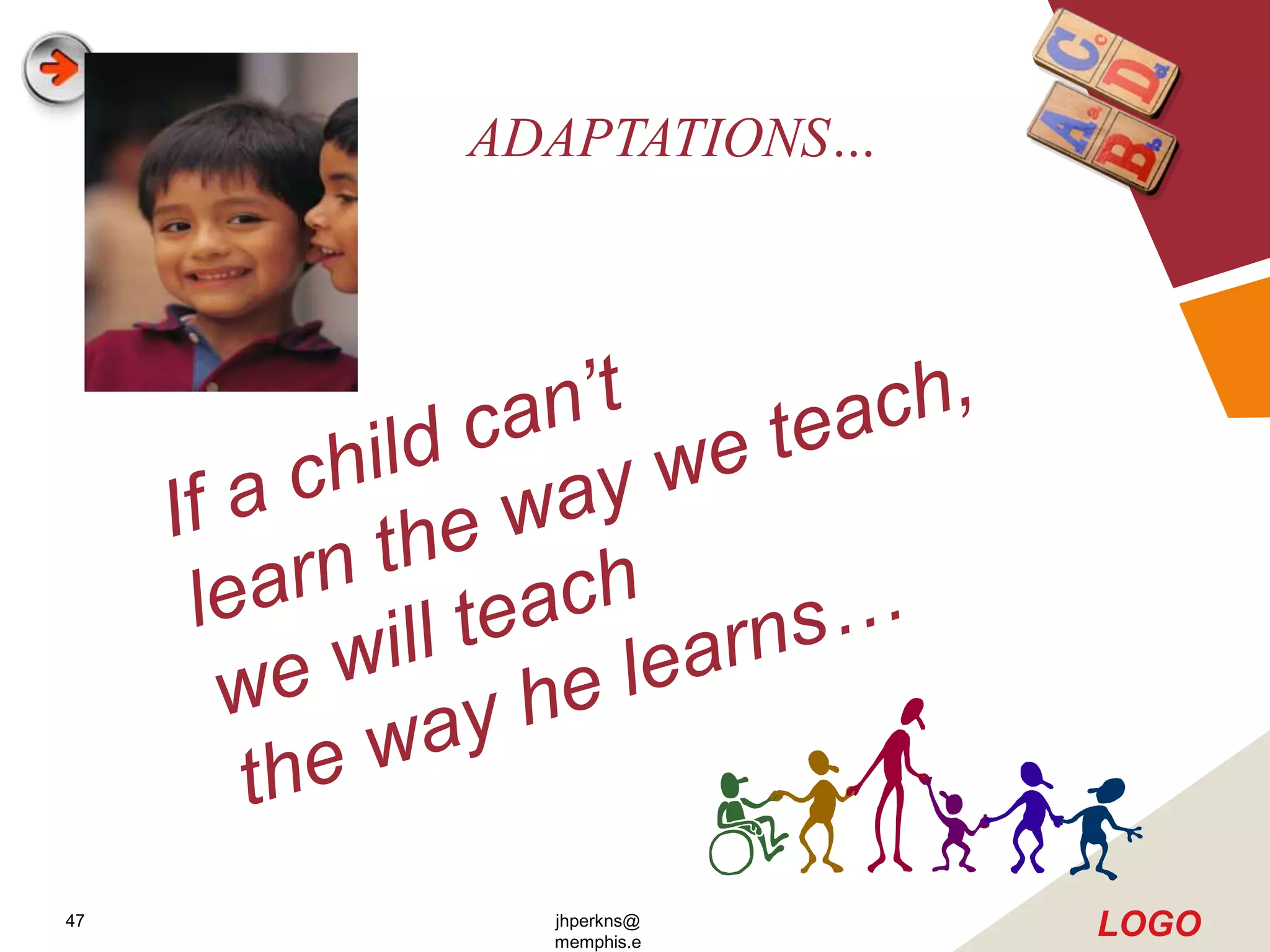 ADAPTATIONS…




47     jhperkns@
       memphis.e
                    LOGO
 