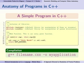 Minimal Introduction to C++ - Part I | PDF