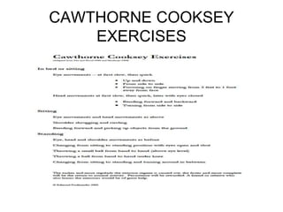 CAWTHORNE COOKSEY
EXERCISES
 