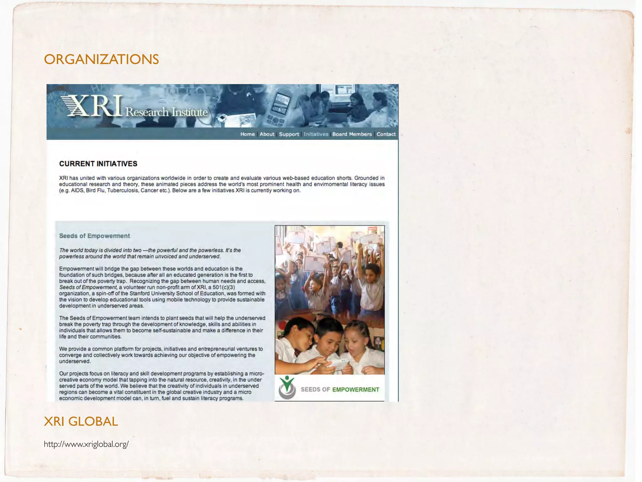 OrGAnIzAtIOnS




XRI GLOBaL
http://www.xriglobal.org/
 