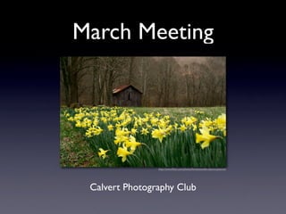 March Meeting




                http://www.ﬂickr.com/photos/forestwander-nature-pictures/




 Calvert Photography Club
 