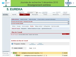 Journée de recherche 3 décembre 2010   7
              Enseignement extrême

5. EUREKA
 