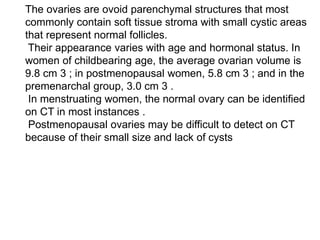 ANATOMY OF FEMALE REPRODUCTIVE TRACT ON USG | PPTX