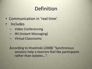 Synchronous Communication