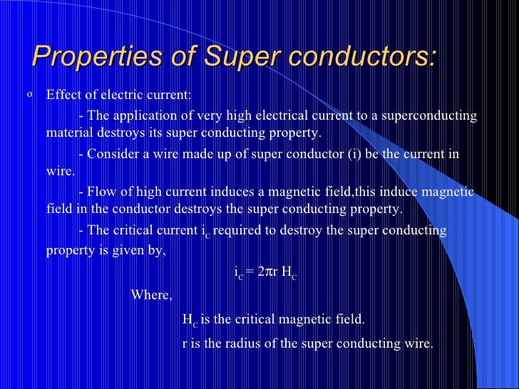 Super Conductors