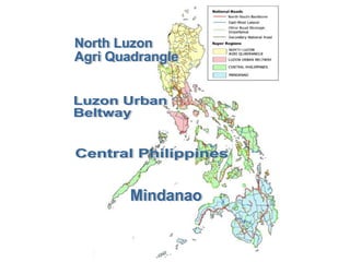 North Luzon  Agri Quadrangle Luzon Urban Beltway Central Philippines Mindanao 