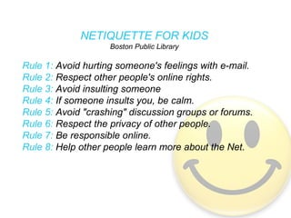 Library Netiquette Digital Citizenship | PPT