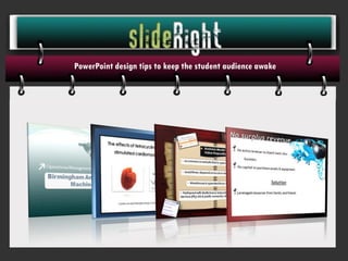 PowerPoint design tips to keep the student audience awake
 
