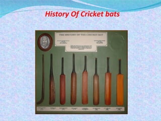 History Of Cricket bats 