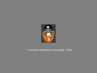 A summer internship at Sunnyside - 2009 