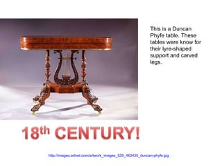 This is a Duncan Phyfe table. These tables were know for their lyre-shaped support and carved legs. http://images.artnet.com/artwork_images_529_463435_duncan-phyfe.jpg   
