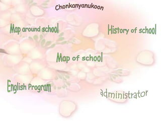 Chonkanyanukoon Map around school History of school Map of school English Program administrator 