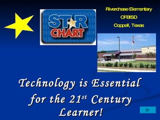 Technology is Essential  for the 21 st  Century Learner! Riverchase Elementary CFBISD Coppell, Texas 