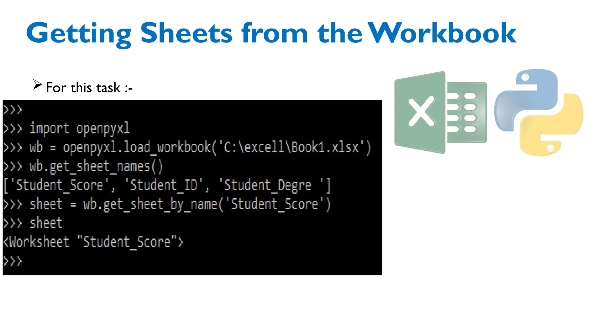 Working with excel spreadsheets in python pptx
