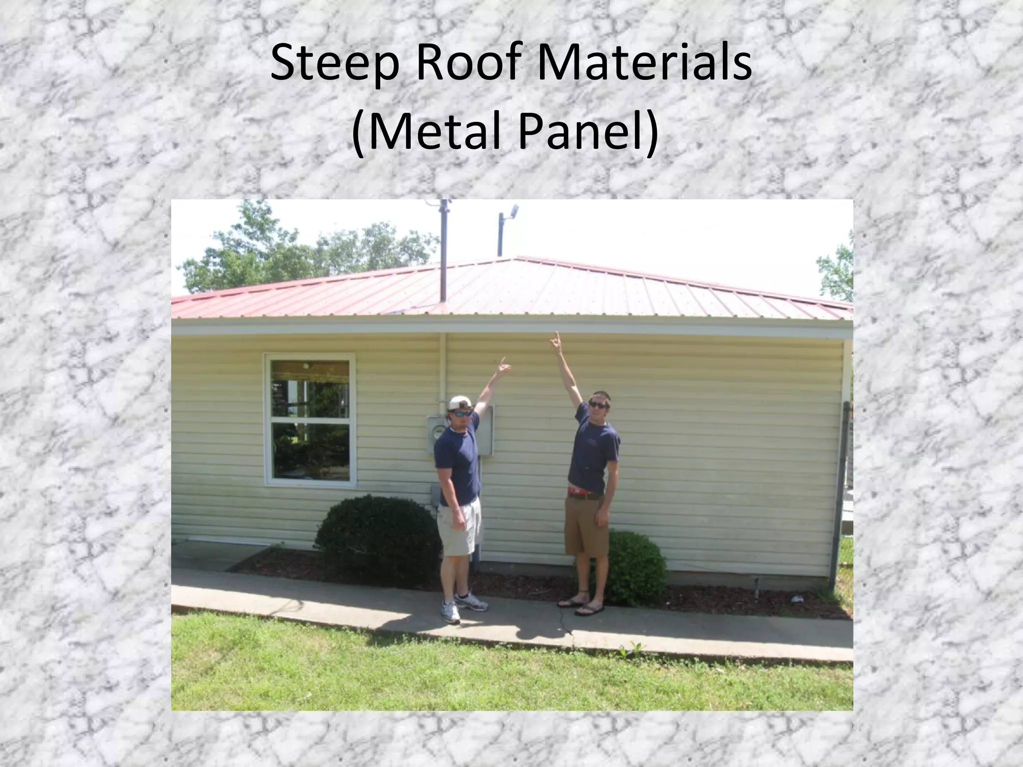 Steep Roof Materials (Metal Panel)  