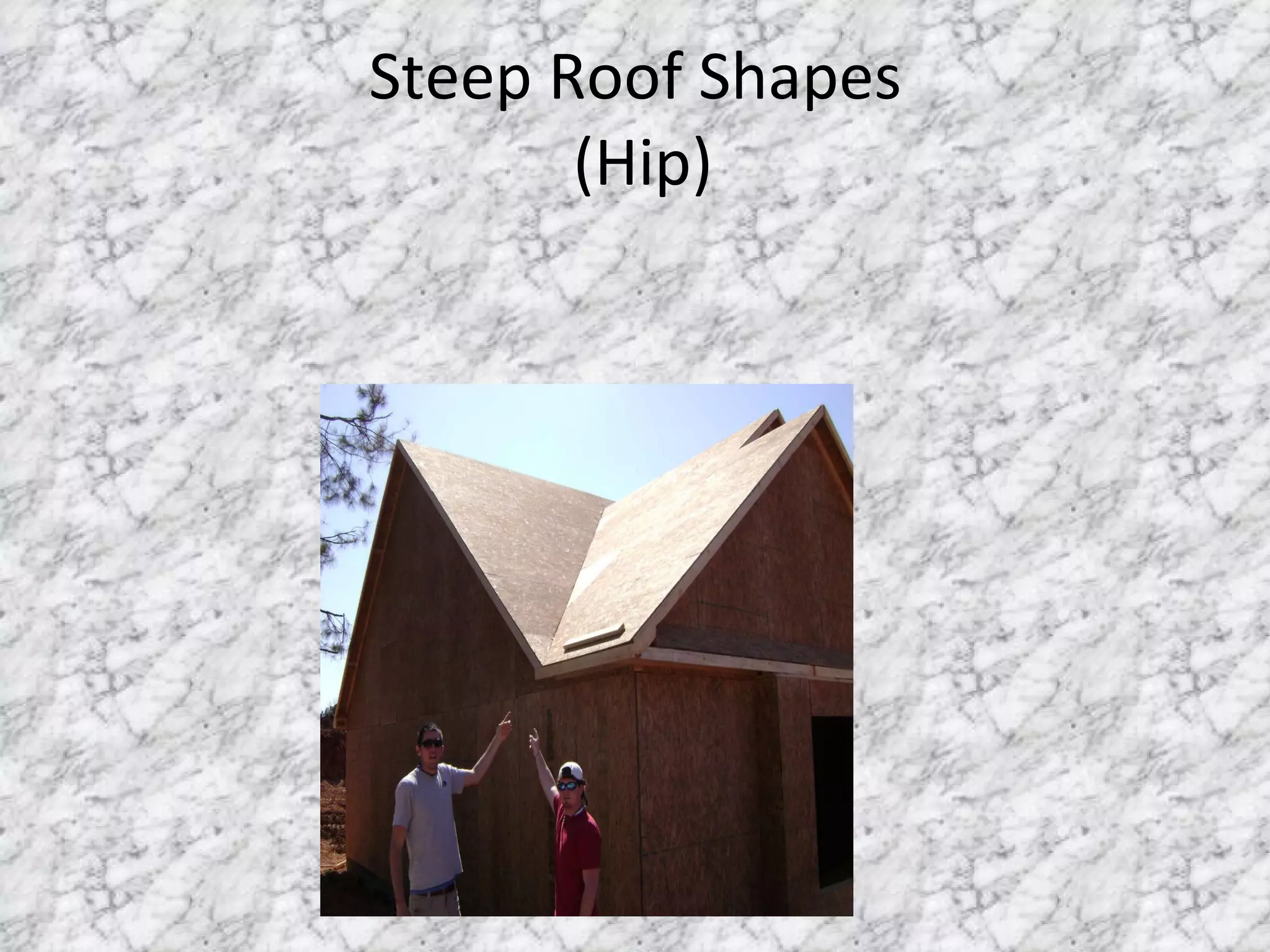 Steep Roof Shapes  (Hip) 